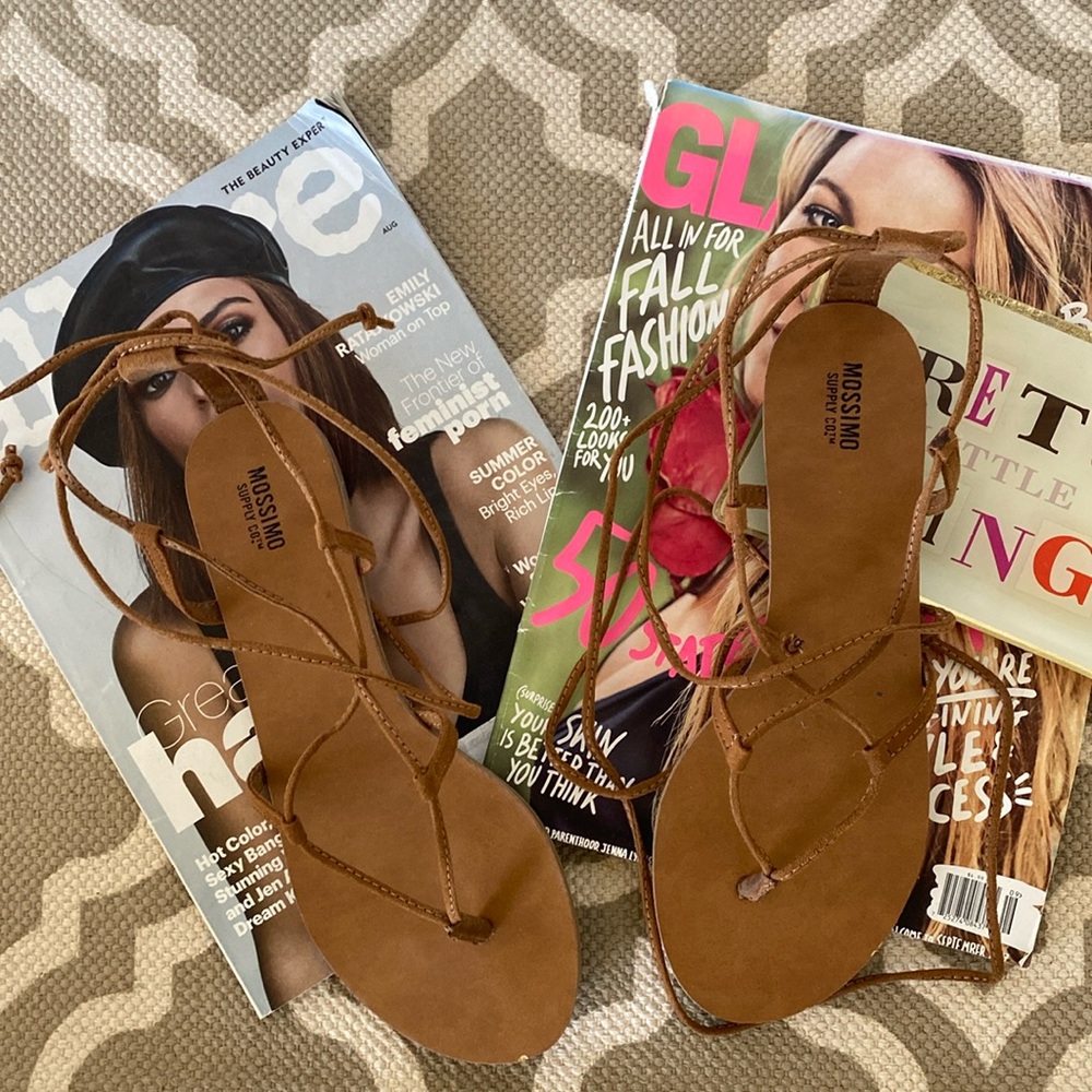 “Mossimo Supply Co.” ( Target) gladiator strappy thong sandals; size 7.5; EUC